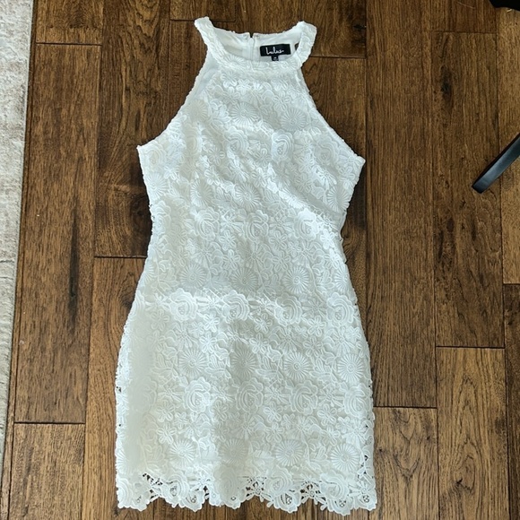 Lulus: Love Poem Lace Mini Dress: Size M - Picture 10 of 10